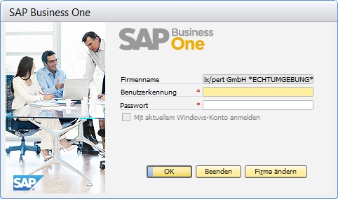 Einstiegsseite zu SAP Business One 2007 A, klicken Sie zum Vergrößern